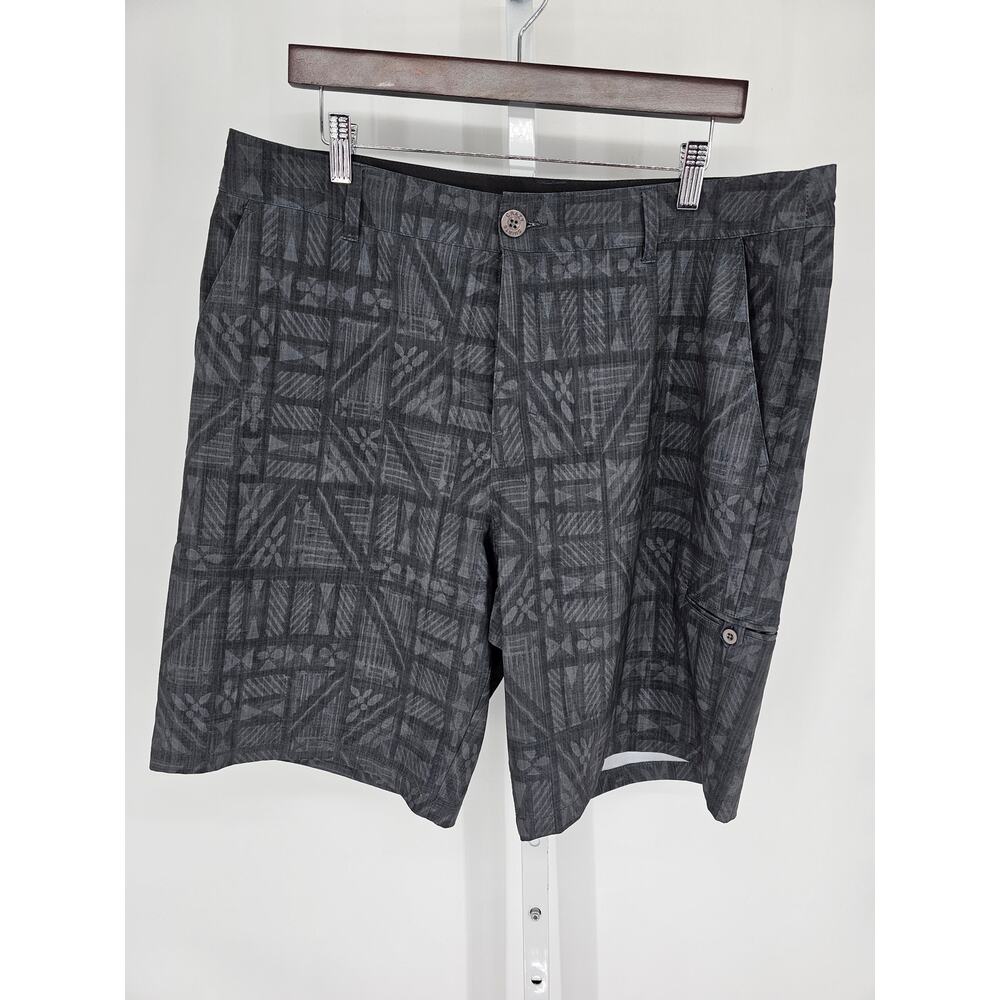 Crazy Shorts - Charcoal Geometric